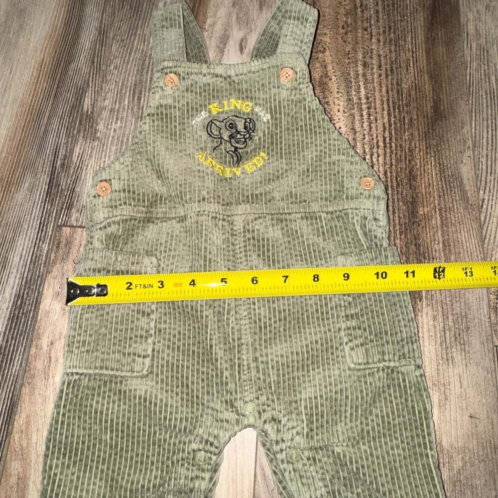 Disney Baby The Lion King Simba Corduroy Overalls Green 12M - Picture 6 of 6